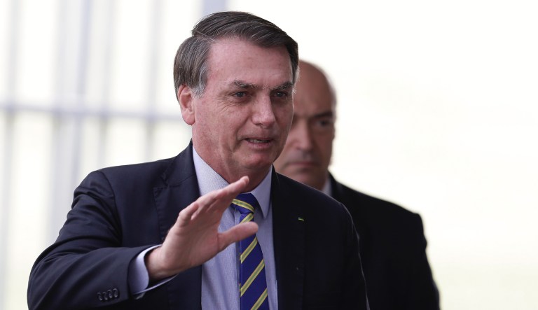 In this image made from UNTV, Brazilian President Jair Bolsonaro speaks in a pre-recorded message which was played during the 75th session of the United Nations General Assembly, Tuesday, Sept. 22, 2020.