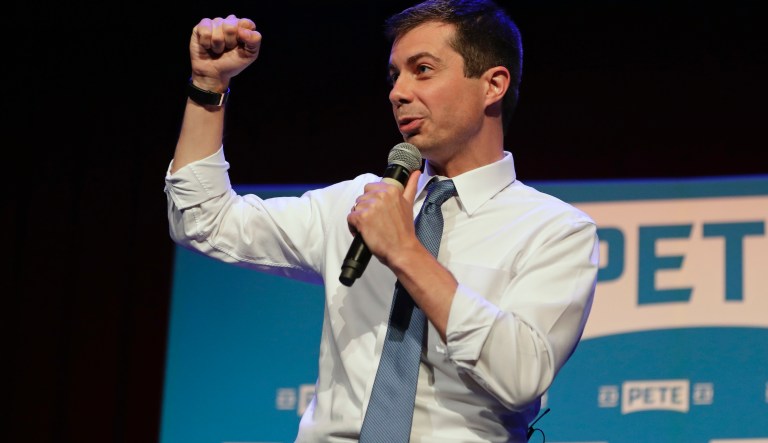 Democratic presidential candidate and South Bend, Ind., Mayor Pete Buttigieg speaks to supporters at a campaign event Wednesday, Aug. 7, 2019, in Orlando, Fla. (AP Photo/John Raoux)