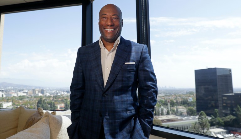 Comedian and media mogul Byron Allen poses for a picture Thursday, Sept. 5, 2019, in Los Angeles.