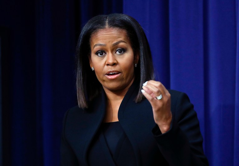 First lady Michelle Obama urged children to use their education to become critical thinkers for the betterment of the country. (AP Photo/Pablo Martinez Monsivais, file)