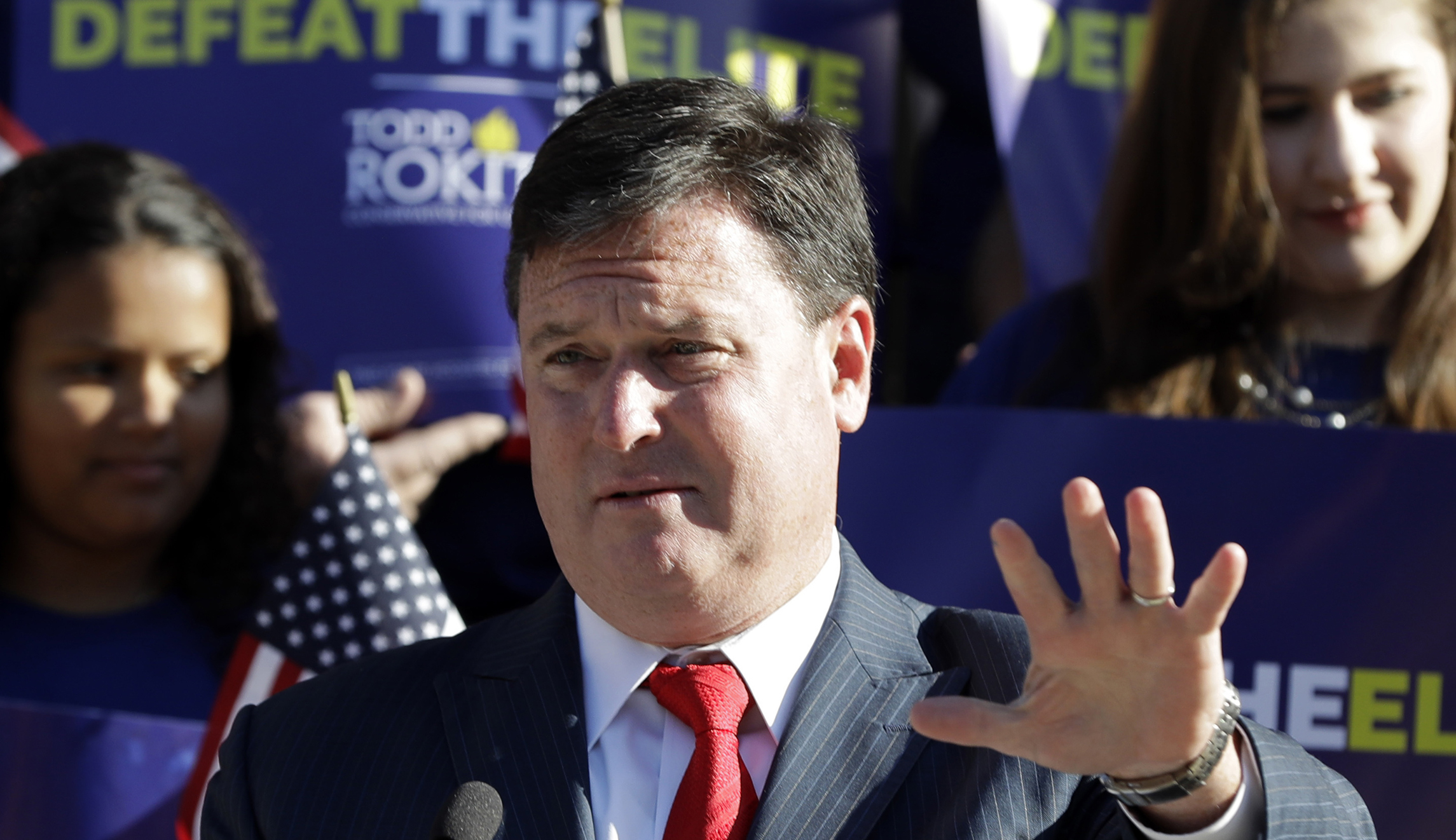 Ahead of first Indiana primary debate, Rep. Todd Rokita trains his fire on third-place ‘tax-hike Mike Braun’