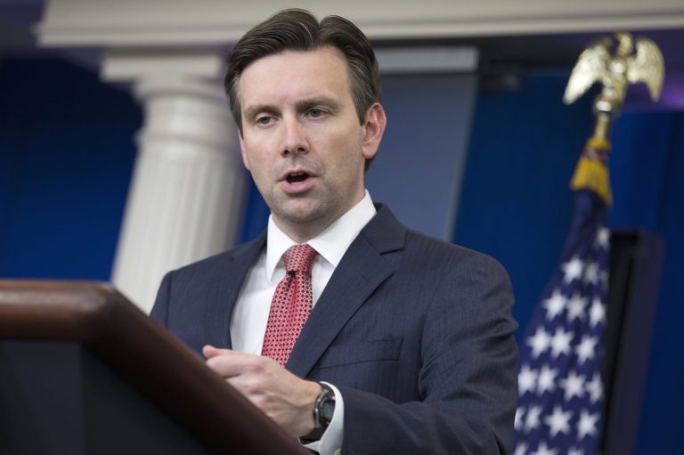 In a statement honoring victims of the Holodomor, Earnest made subtle comparisons between Stalin and Putin. (AP Photo/Evan Vucci)