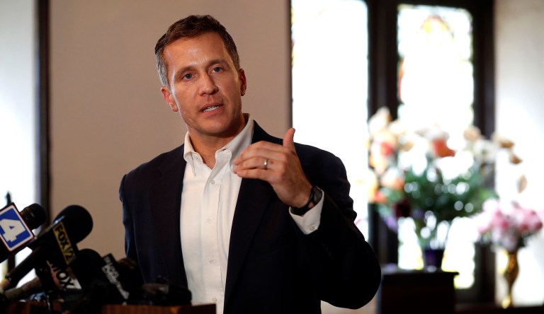 Eric Greitens, a former Navy SEAL who previously had been a Democrat, was elected as governor in 2016. (AP Photo/Jeff Roberson, File)