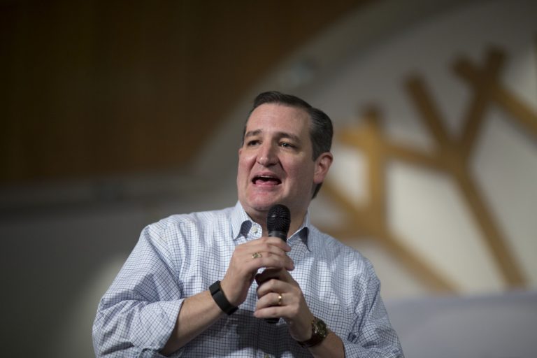 Cruz made the effort to leverage news of the North Korean nuclear test while on the campaign trail in Iowa. (AP Photo/J Pat Carter)