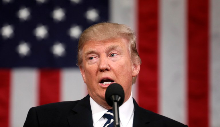 Here are live updates on President Trump's first State of the Union address from the Washington Examiner team. (Jim Lo Scalzo/Pool Image via AP)