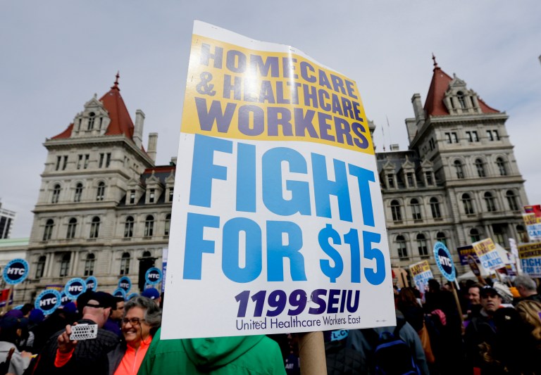 SEIU isn't just a supporter of the cause. It is largely the reason why the $15 minimum wage movement is on the national agenda. (AP Photo/Mike Groll)