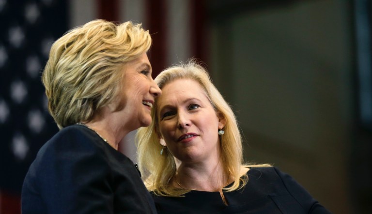 Sen. Kirsten Gillibrand, D-N.Y., has been a longtime benefactor of both former presidential candidate Hillary Clinton and her husband former President Bill Clinton. (AP Photo/Mike Groll)