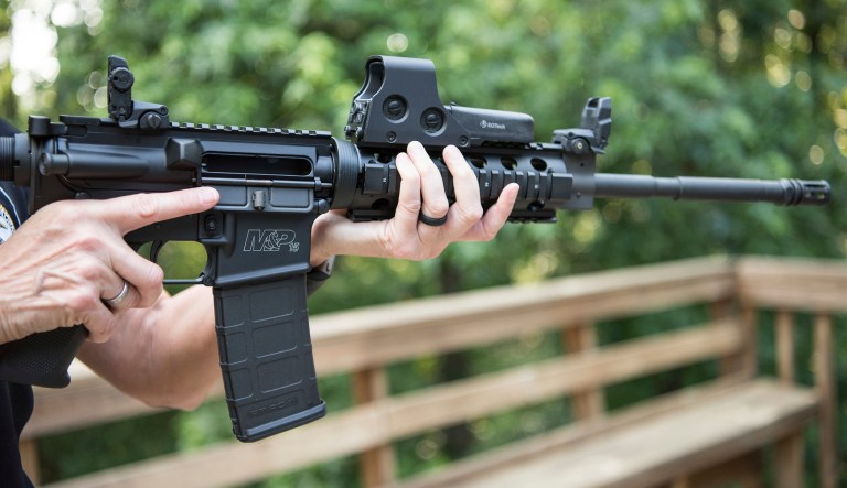 A GOP candidate for Kansas House seat posted on Facebook and Twitter a link for people to enter into an AR-15 giveaway on Feb. 13, the day before the Florida school shooting. (AP Photo/Lisa Marie Pane)