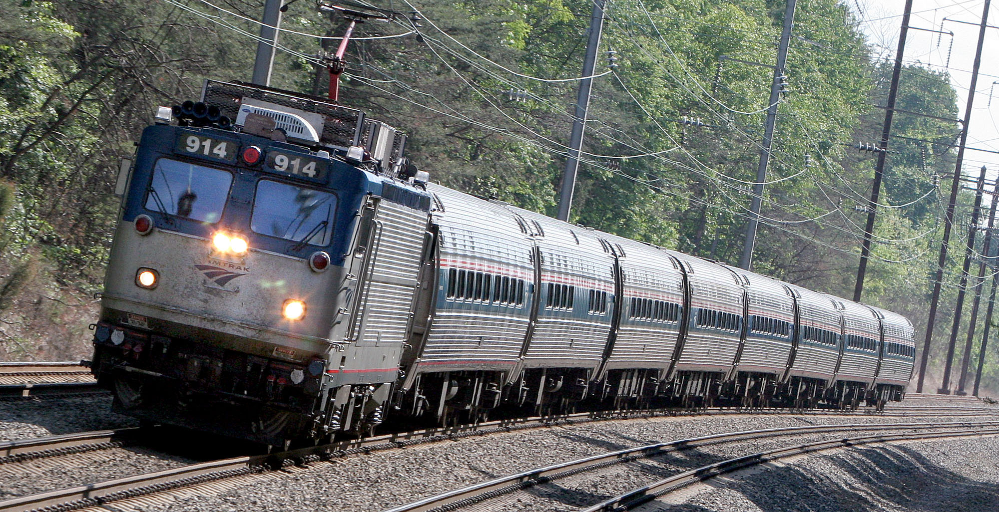 Fast Amtrak trains in training