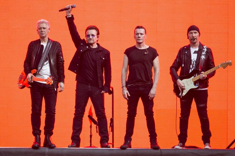 U2âs concert scheduled for Saturday night in St. Louis has been cancelled because St. Louis police told the band they can't provide the usual level of security because of protests that have erupted in the city. (Photo by Joel Ryan/Invision/AP)