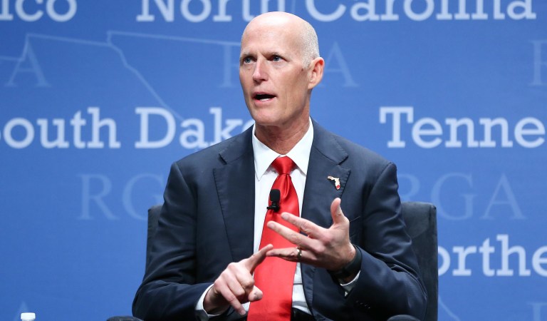 Florida Gov. Rick Scott is taking President Obama to task for the lack of assistance the federal government has given the Sunshine State for its fight against the Zika outbreak, which spread to a new area of Miami this week. (AP Photo/Chase Stevens)