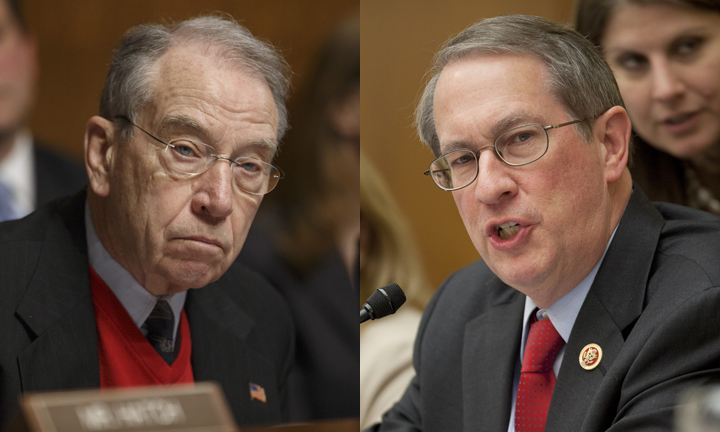 Senate Judiciary Committee Chairman Chuck Grassley of Iowa and House Judiciary Committee Chairman Bob Goodlatte of Virginia wrote to the Homeland Security Secretary Jeh Johnson on Tuesday seeking 