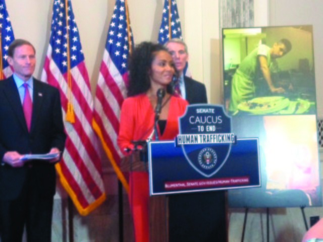 Jada Pinkett Smith and daughter Willow hit the Hill to talk human trafficking