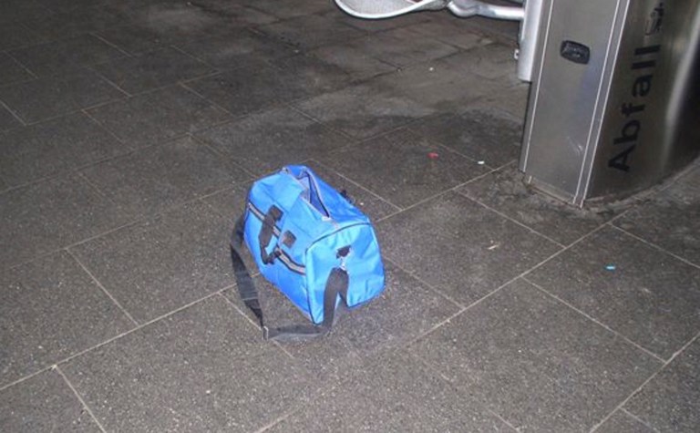   File - In this photo provided by the Cologne Police Tuesday Dec. 11, 2012 a bag that was discovered in the Bonn, western Germany, is pictured at the Bonn main station Monday, Dec. 10, 2012. German prosecutors say they believe a radical Islamic terrorist group was behind an attempted bombing this week at a railway station in Bonn. The device was found Monday and defused. It contained four butane gas cartridges, a metal pipe containing ammonium nitrate powder, three batteries and an alarm clock. Federal prosecutors, who in Germany handle terrorism cases, announced Friday Dec. 14, 2012 they were taking over the case. They say there is now sufficient evidence that the incident was an attempted attack by a radical Islamic group. Prosecutors said in a statement there's evidence a man suspected of leaving the bag on the station platform has links to Islamic radicals. (AP Photo/HOPD/Polizei Koeln,File)  