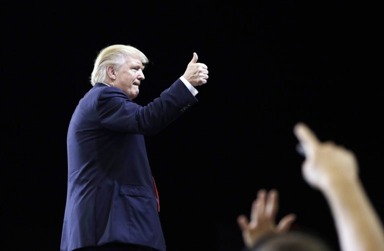 The bad news for Trump: Every path requires Trump to win Florida. There is no margin for error there. (AP Photo/John Locher)