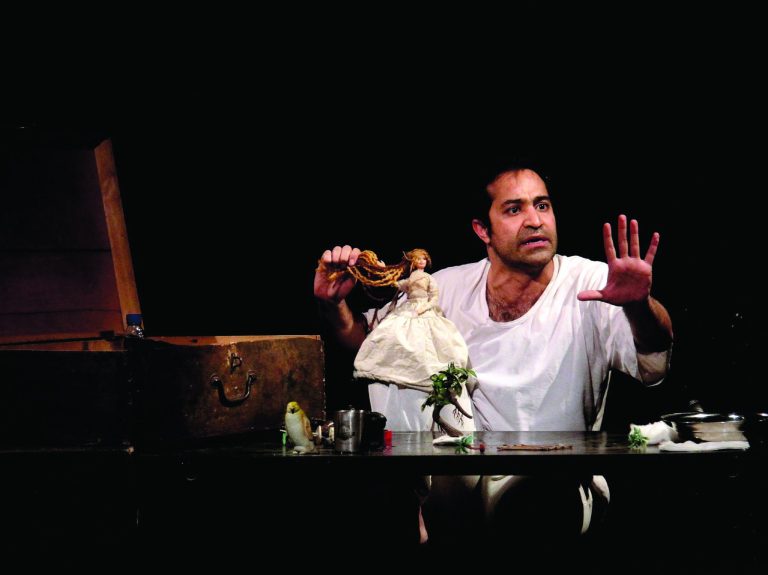 This undated image released by The Public Theater shows Iranian actor Afshin Hashemi in a scene from 