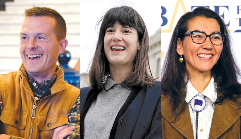 Jared Golden (D-ME), Marie Gluesenkamp Perez (D-WA), Mary Peltola (D-AK). 