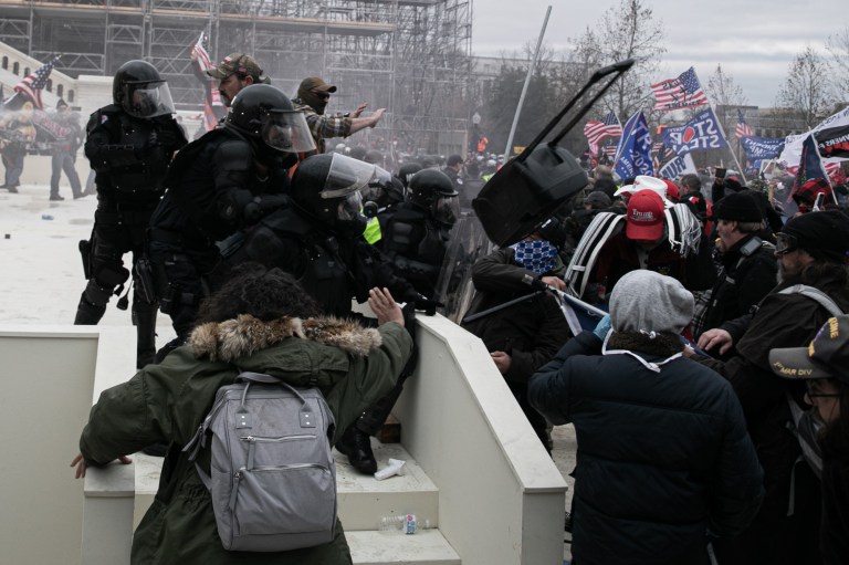 Pro-Trump supporters storm the U.S Capitol in Washington D.C., on January 6.