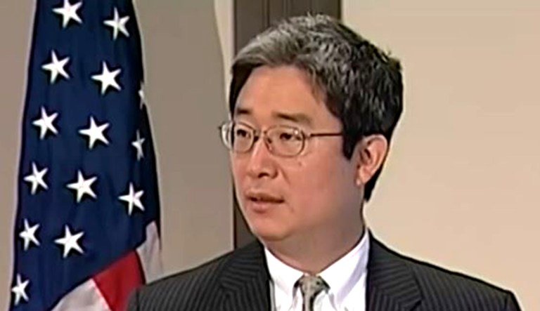 Bruce Ohr of the Justice Department speaks at an event.