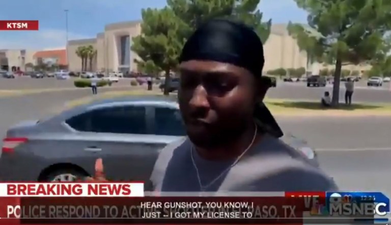 Glen Oakley, who told his story about saving children from gunfire at a mass shooting in El Paso, Texas, is seen.