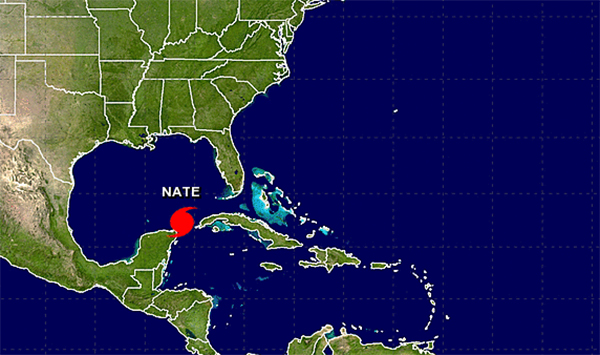 Hurricane Nate brings the threat of heavy rainfall, 