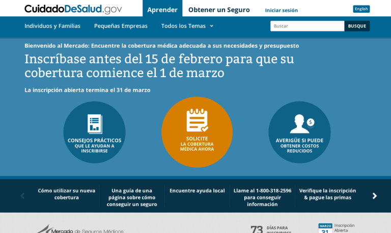 Some fluent speakers of Spanish have found problems with the government's supposed all-Spanish alternative to healthcare.gov, cuidadodesalud.gov. They say the wording is closer to 