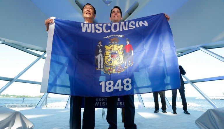 The Foxconn development, slated to bring up to 13,000 jobs to southeastern Wisconsin over the next six years. (Mike De Sisti/Milwaukee Journal-Sentinel via AP)