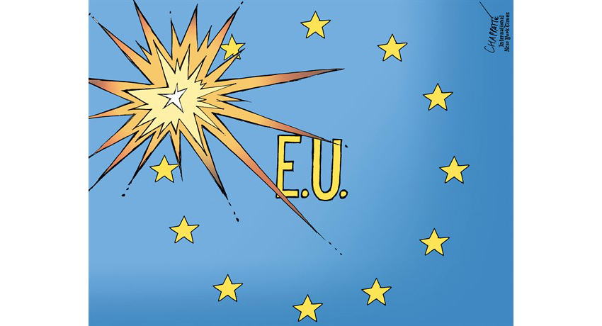 Editorial cartoon: Supernova in the EU nebula