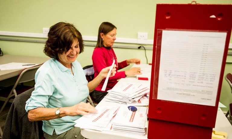 The GOP has the lead among early voters in battleground state Colorado, the Denver Post reported Monday. (Anna Stonehouse/The Aspen Times via AP)