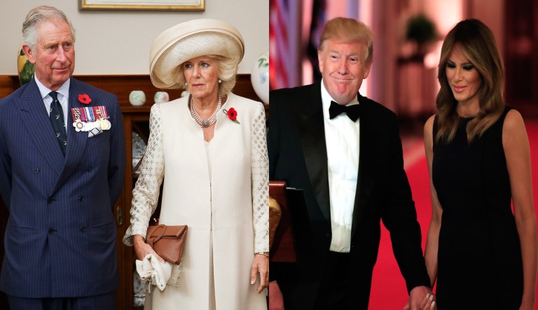 Prince Charles and Camilla, President Trump and Melania