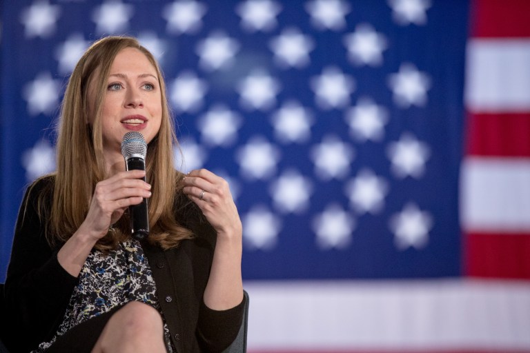 Chelsea Clinton at the Clinton Global Initiative, Thursday, Sept. 22, 2011 in New York. (AP Photo/Mark Lennihan)