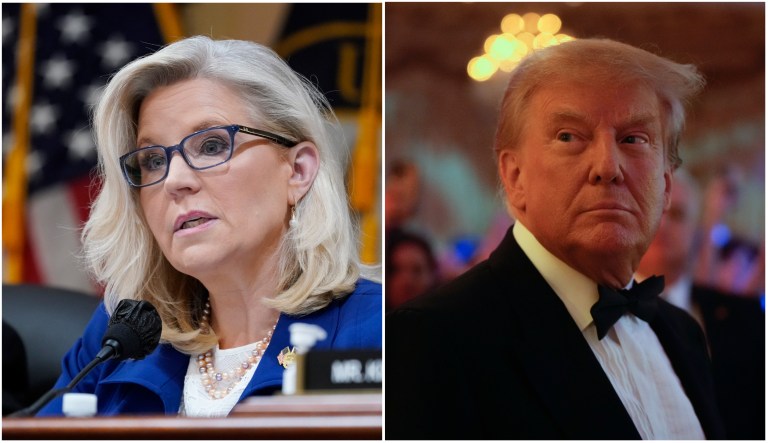 Rep. Liz Cheney (R-WY) and former President Donald Trump