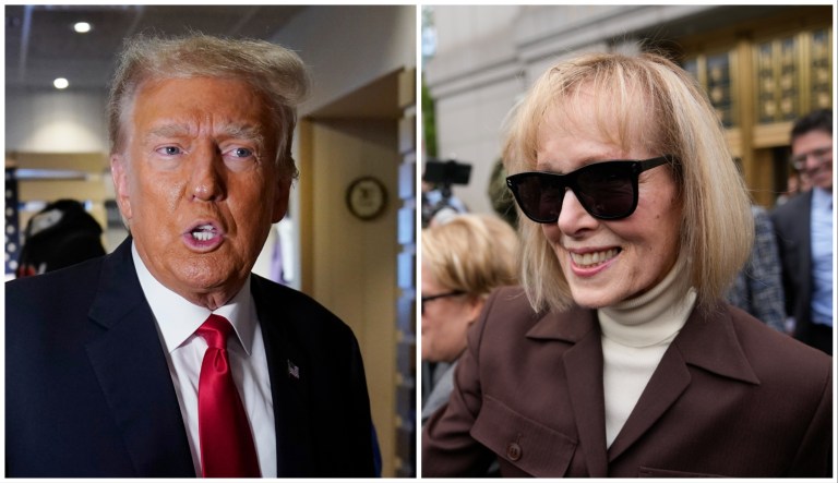 Former President Donald Trump and E. Jean Carroll