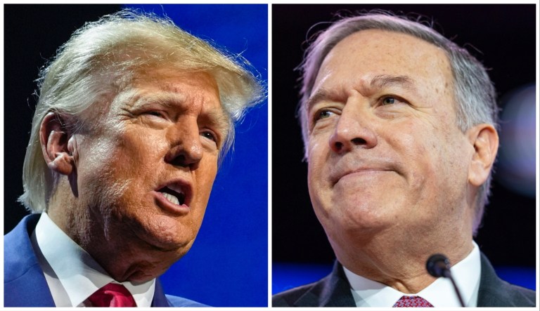 Donald Trump and Mike Pompeo.