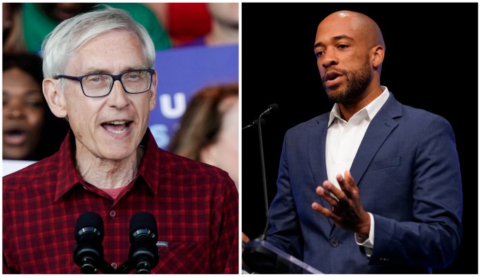 Gov. Tony Evers (D-WI) and Mandela Barnes (D-WI)