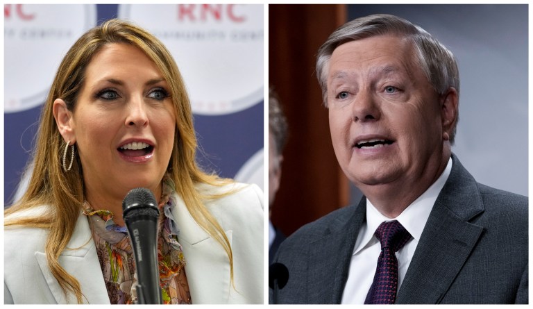 RNC Chairwoman Ronna McDaniel and Sen. Lindsey Graham.
