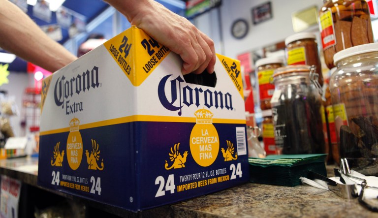 **ATTN DAN GOODMAN HOLD FOR STORY**In this Thursday, April 1, 2010, photo Constellation Brands, Inc., products are seen at Susquehanna Beer and Soda including Corona Extra, Negra Modelo, and St. Pauli Girl.