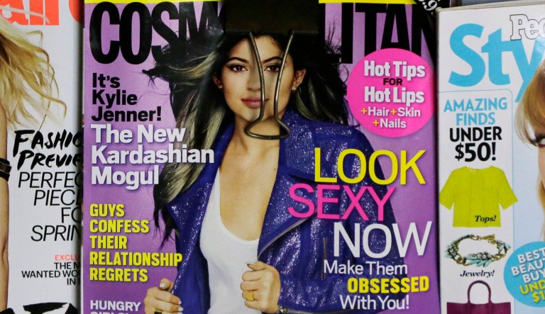 Consumer magazines are displayed on a newsstand, Wednesday, Jan. 14, 2015 in New York.