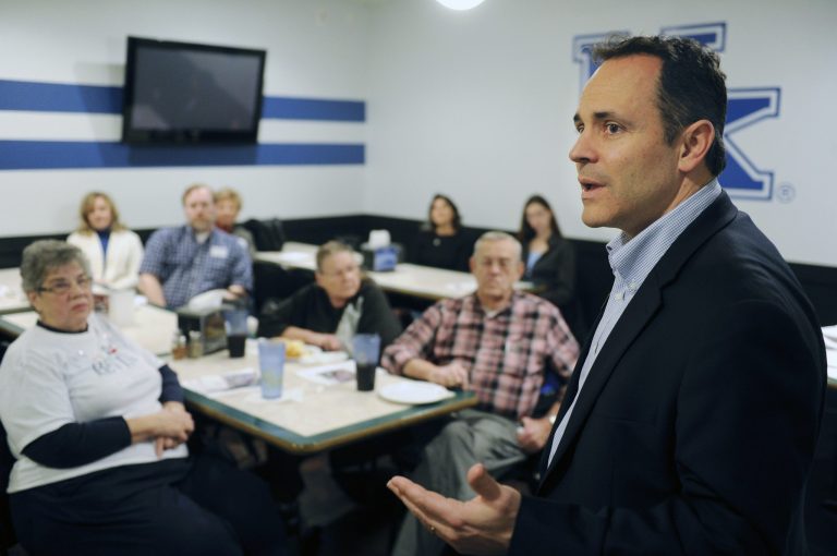 Senate candidate Matt Bevin accused Senate Minority Leader Mitch McConnell of failing taxpayers by supporting a federal farm bill that the Republican challenger condemned as a 