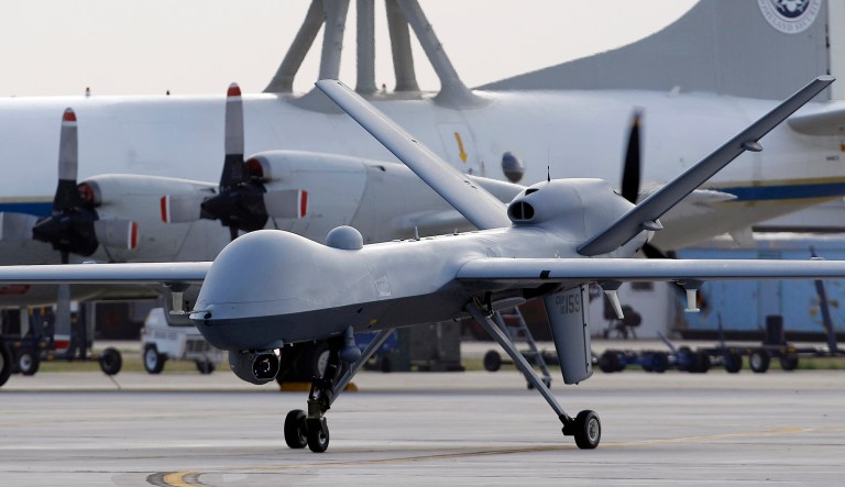 President Trump's push to let the CIA have more autonomy on drone strikes began after the president visited the CIA's headquarters in January. (AP Photo/Eric Gay, File)