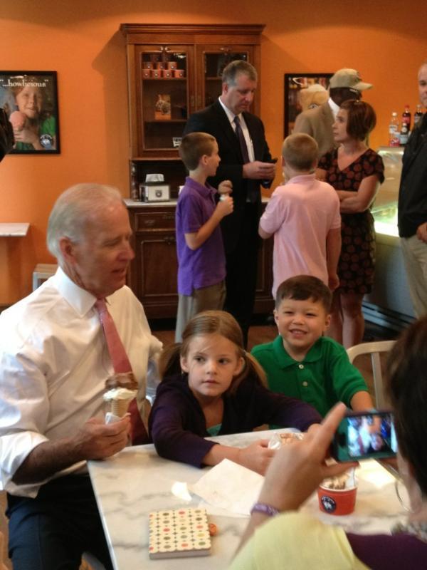 More ice cream for Vice President Joe Biden