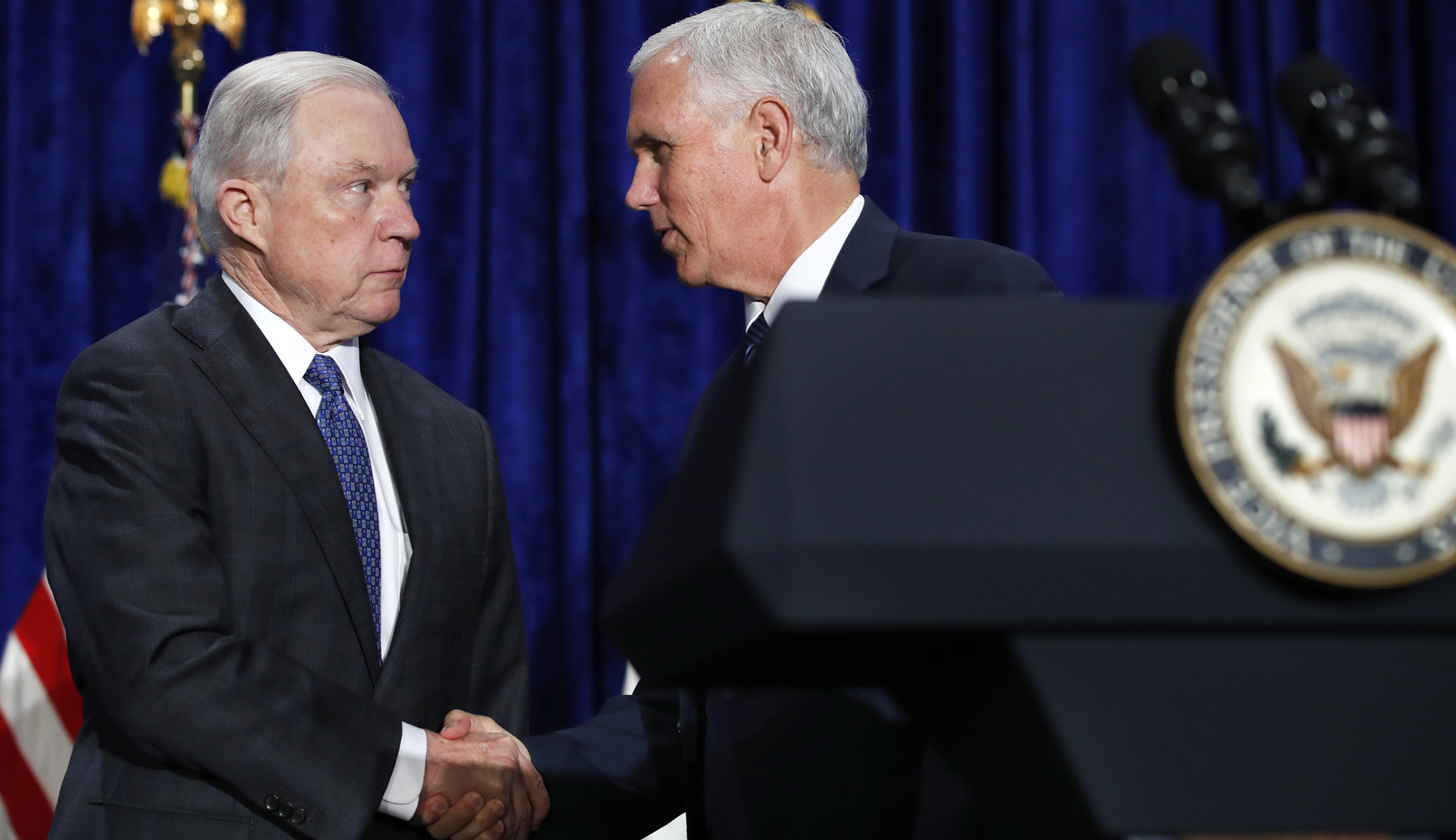 Mike Pence tells Jeff Sessions: Trump ‘proud’ to have you as attorney general