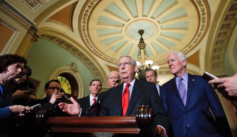 Senate Republicans successfully passed tax reform legislation late Friday night. It now heads to a likely conference with the House, which has scheduled to vote at 6:30 p.m. Monday to appoint conferees. (AP Photo/Alex Brandon)