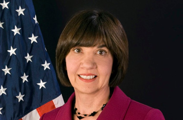 Cheryl LaFleur, who has served as acting chair for the nation's electric grid regulator since November, will remain on the job for another nine months under a deal brokered by Senate Energy and Natural Resources Chairwoman Mary Landrieu, D-La.; Majority Leader Harry Reid, D-Nev.; and the White House. (AP Photo/FERC)