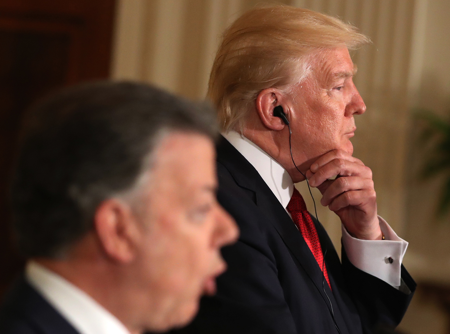 ‘No, no. Next question,’ Trump says when reporter asks if he told Comey to back off Flynn investigation