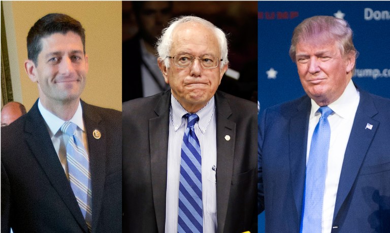 Rep. Paul Ryan is weighing his next move, while Bernie Sanders is set to draw 