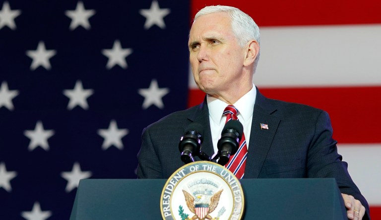 Vice President Mike Pence said he wasn't aware of the allegations against outgoing White House staff secretary Rob Porter until Thursday morning, despite the scandal being apparently known among other West Wing officials. (AP Photo/Shizuo Kambayashi, Pool)
