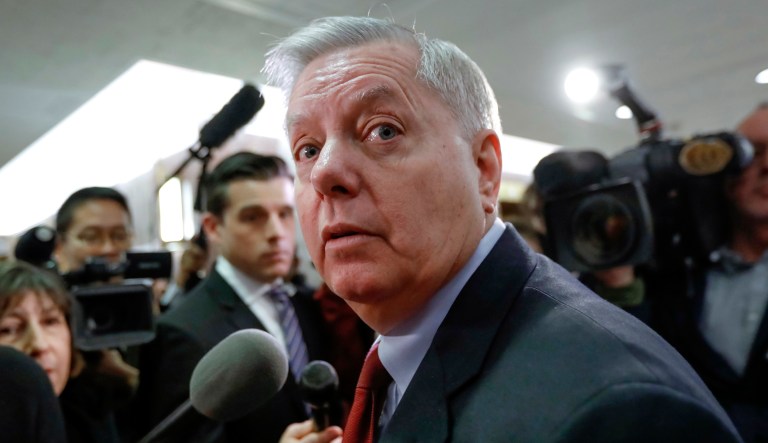 In a statement aimed at North Korean leader Kim Jong Un, Sen. Lindsey Graham, R-S.C., said Thursday, "The worst possible thing you can do is meet with President Trump in person and try to play him."