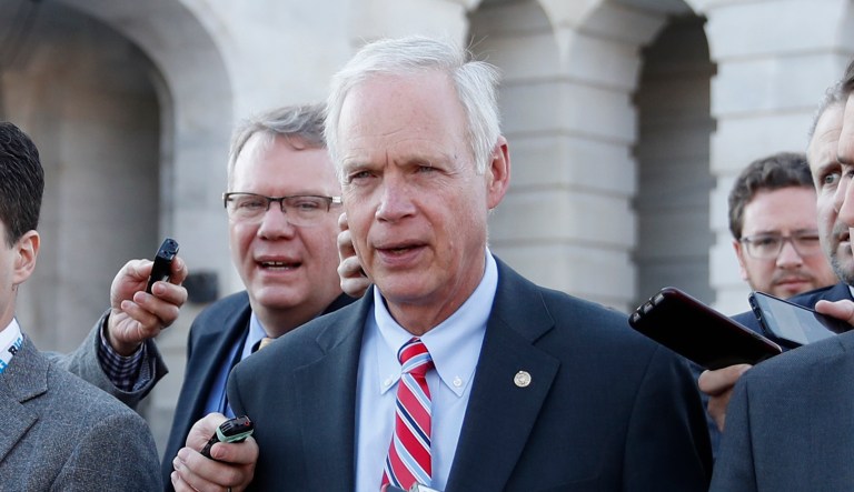 Sen. Ron Johnson asked for the name of the GSA staffer who authorized the release of the documents to the special counsel. (AP Photo/Carolyn Kaster)