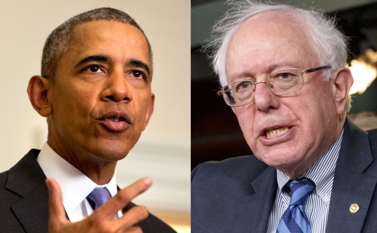 Democratic candidate Bernie Sanders would ask Congress for the tax increases that President Obama sought, plus 10 times more. (AP Photos)